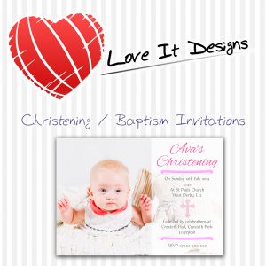 Personalised Christening Baptism Invitations A004
