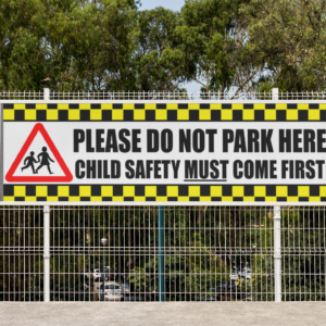 School No Parking "Child Safety" Banners Vinyl Outdoor PVC