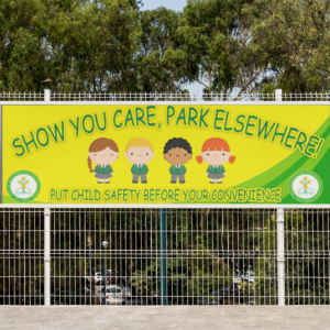 School No Parking "Show you care" Banners Vinyl Outdoor PVC