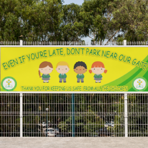 School No Parking Child Safety Banners Vinyl Outdoor PVC