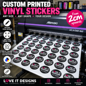 Custom Printed Vinyl Stickers – Any Size & Shape | Personalised Sticker Printing