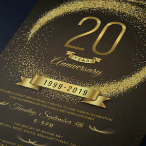 Glitter Effect Invitations - Inv005
