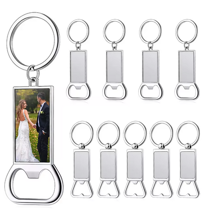 Custom Metal Bottle Opener Photo Key Rings | Personalised Gift - Image 2