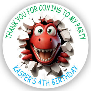 Dinosaur Party Personalised Stickers