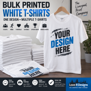 Bulk Printed White T-Shirts | Custom T-Shirt Printing